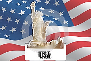 USA, United States of America, illustration