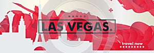 USA United States of America Las Vegas skyline city gradient vector banner