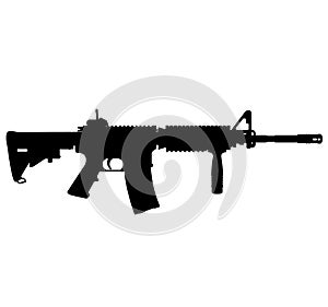 USA United States Army, United States Armed Forces, United States Marine Corps - Police fully automatic machine gun Colt M4 / M16 photo