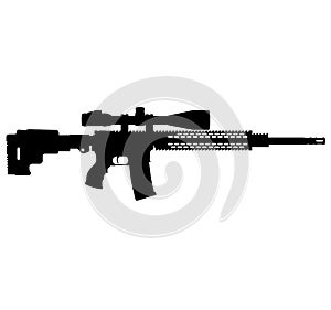 USA United States Army, United States Armed Forces, Marine Corps, Police fully automatic machine gun AR-15 rifle American Tactical