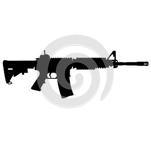 USA United States Army, United States Armed Forces, United States Marine Corps - Police fully automatic machine gun Colt M4 / M16 photo