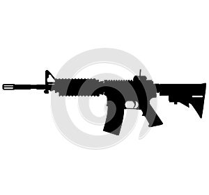 USA United States Army, United States Armed Forces  and United States Marine Corps - Police fully automatic machine gun Colt M4 /