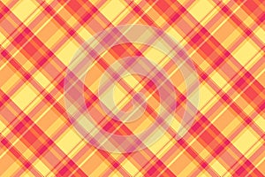 Usa vector check background, nostalgia textile tartan texture. Ornamental plaid fabric pattern seamless in red and orange colors