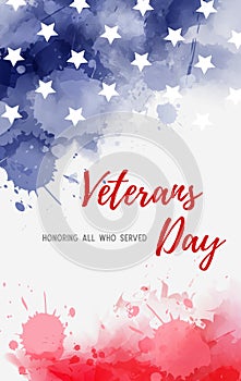 USA Veterans day background