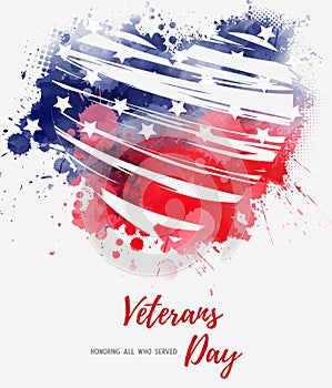 USA Veterans day background