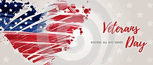 USA Veterans day banner