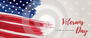 USA Veterans day banner