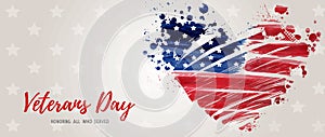 USA Veterans day banner