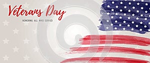 USA Veterans day banner