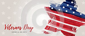 USA Veterans day banner