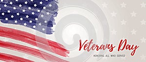 USA Veterans day banner