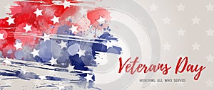 USA Veterans day banner