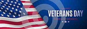 USA Veterans day banner.