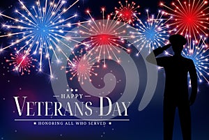 USA Veterans Day Poster. Vector Illustration. EPS10