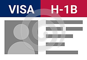 USA viza H-1B. Visa in the United States temporary work for foreign skilled workers in specialty occupation.