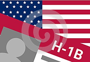 USA viza H-1B. Visa in the United States temporary work for foreign skilled workers in specialty occupation.