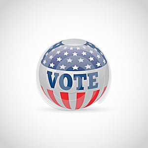 USA vote badge illustration.. Vector illustration decorative background design