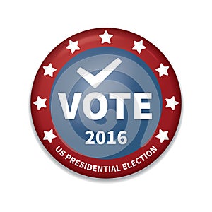 usa vote badge. Vector illustration decorative background design