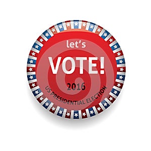 usa vote badge. Vector illustration decorative design