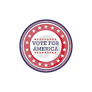 USA vote label. Vector illustration decorative design