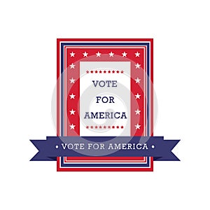 USA vote label. Vector illustration decorative design