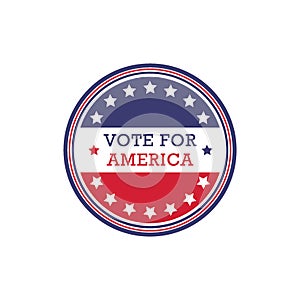 USA vote label. Vector illustration decorative design