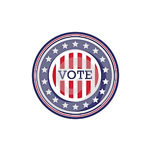 USA vote label. Vector illustration decorative design