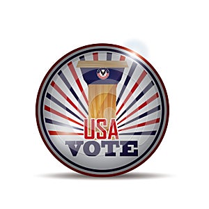 usa vote label. Vector illustration decorative design