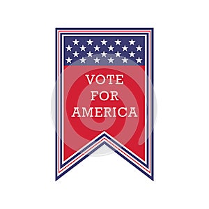 USA vote pennant. Vector illustration decorative design