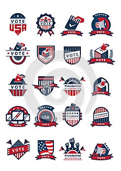 usa voting emblems. Vector illustration decorative design