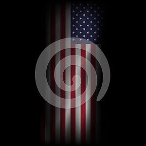 USA waving flag black grunge mesh