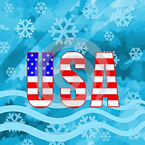 USA winter background