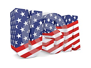 USA word 3d