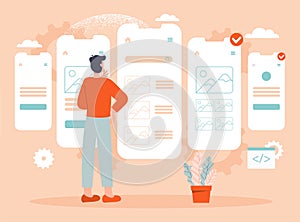 Usability testing vector concept