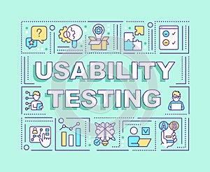Usability testing word concepts turquoise banner