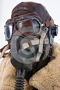 USAF a10 pilot oxygen mask and flight helmet