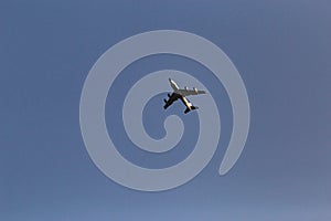 USAF bomber flying over Omaha Nebraska