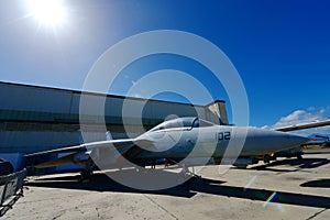 USAF F-14 Tomcat fighter jet on display at Pearl Habor Pacific Aviation Museum