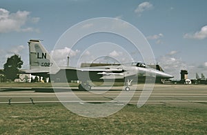 USAF McDonnell Douglas F-15C ready for a training mission from RAF Lakenheath