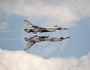 USAF Thunderbird Formation of two aircraft