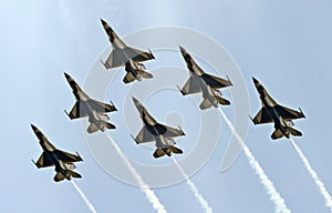 USAF Thunderbirds in a delta formation