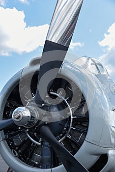 War plane propeller up close