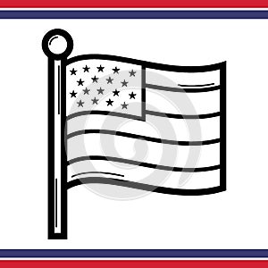 USAflag. Vector illustration decorative design