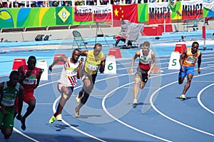 Usain Bolt running 200m Rio2016 Olympics