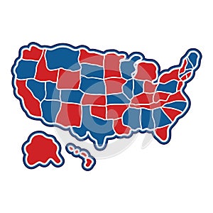 USAmap. Vector illustration decorative design