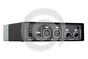 USB Audio interface, external sound card.