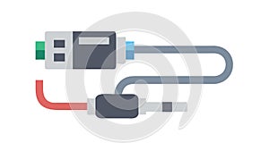 USB A and B cable connection, peripheral device, data interface, and computer hardware, vector design Generative AI