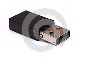 A black USB dongle