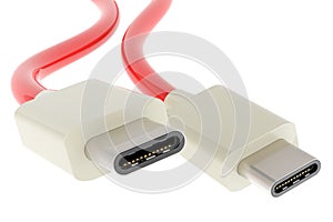 USB-C charging data cable, 3D rendering photo