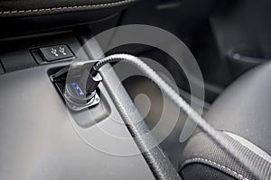 Usb cable car double charge cigarette lighter socket